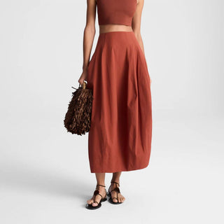 A.L.C. - Veda Stretch Cotton Midi Skirt