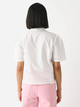 Frame - Embroidered Short Sleeve Shirt
