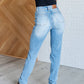 Judy Blue - High Rise Patch Pocket Distressed Boyfriend Jeans