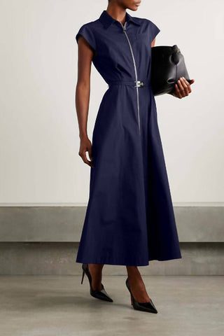 Brandon Maxwell - Jace Short Sleeve Collared Dress