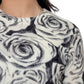 Autumn Cashmere - Rose Print Crew Sweater
