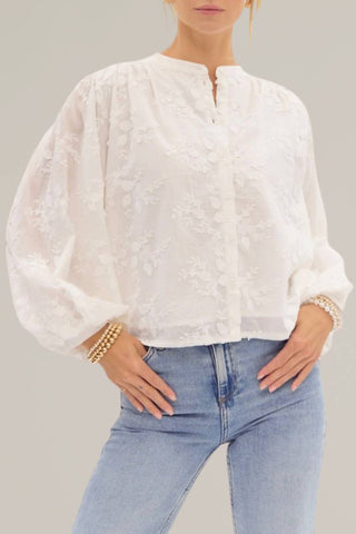 Entro - floral embroidered blouse