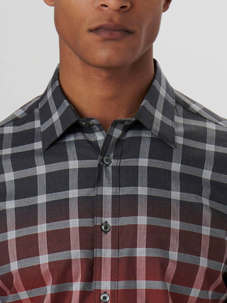 Bugatchi Uomo - Julian Gradient Windowpane Check Shirt