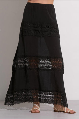 Elan - Vera Crochet Maxi Skirt