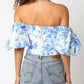 Olivaceous - Georgie Floral Puff Sleeve Top
