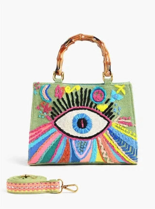 America & Beyond - Women's Groovy Evil Eye Handbag