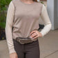 J. Society - Colorblock Crew Neck Sweater