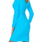 Ashleylauren - Long Sleeve Sheath Cocktail Dress