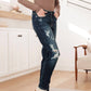 Judy Blue - Mid Rise Bleach Splash Distressed Boyfriend Jeans