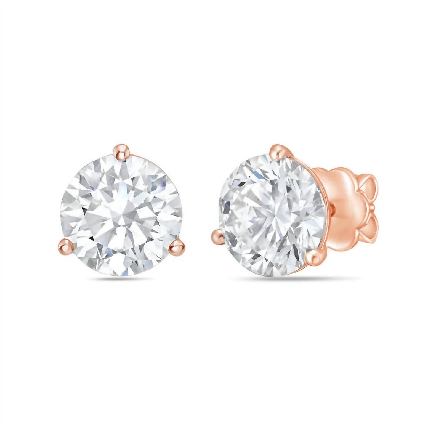 Diana M Jewels - 8.00 Cts Round Lab Grown Stud Earrings