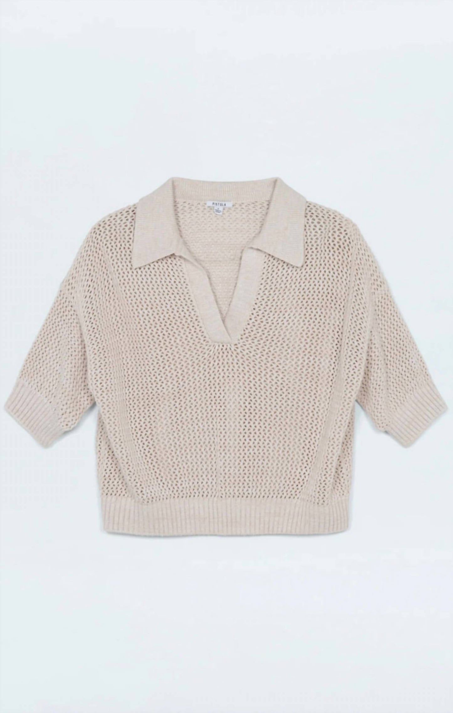 Pistola - Emma Open Knit Short Sleeve Polo