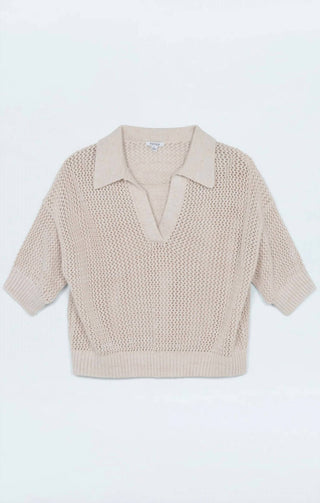 Pistola - Emma Open Knit Short Sleeve Polo