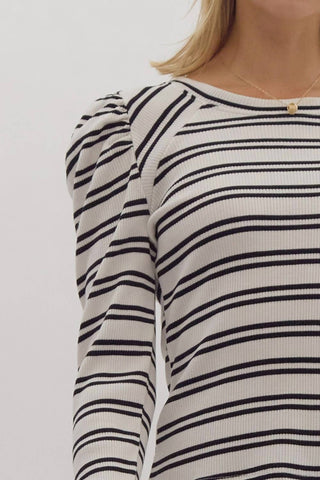 Entro - This Is The Life Striped Knit Top