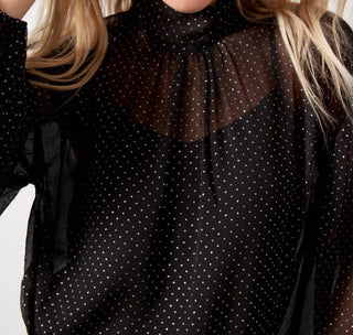 Sanctuary - Sheer Volume Metallic Blouse