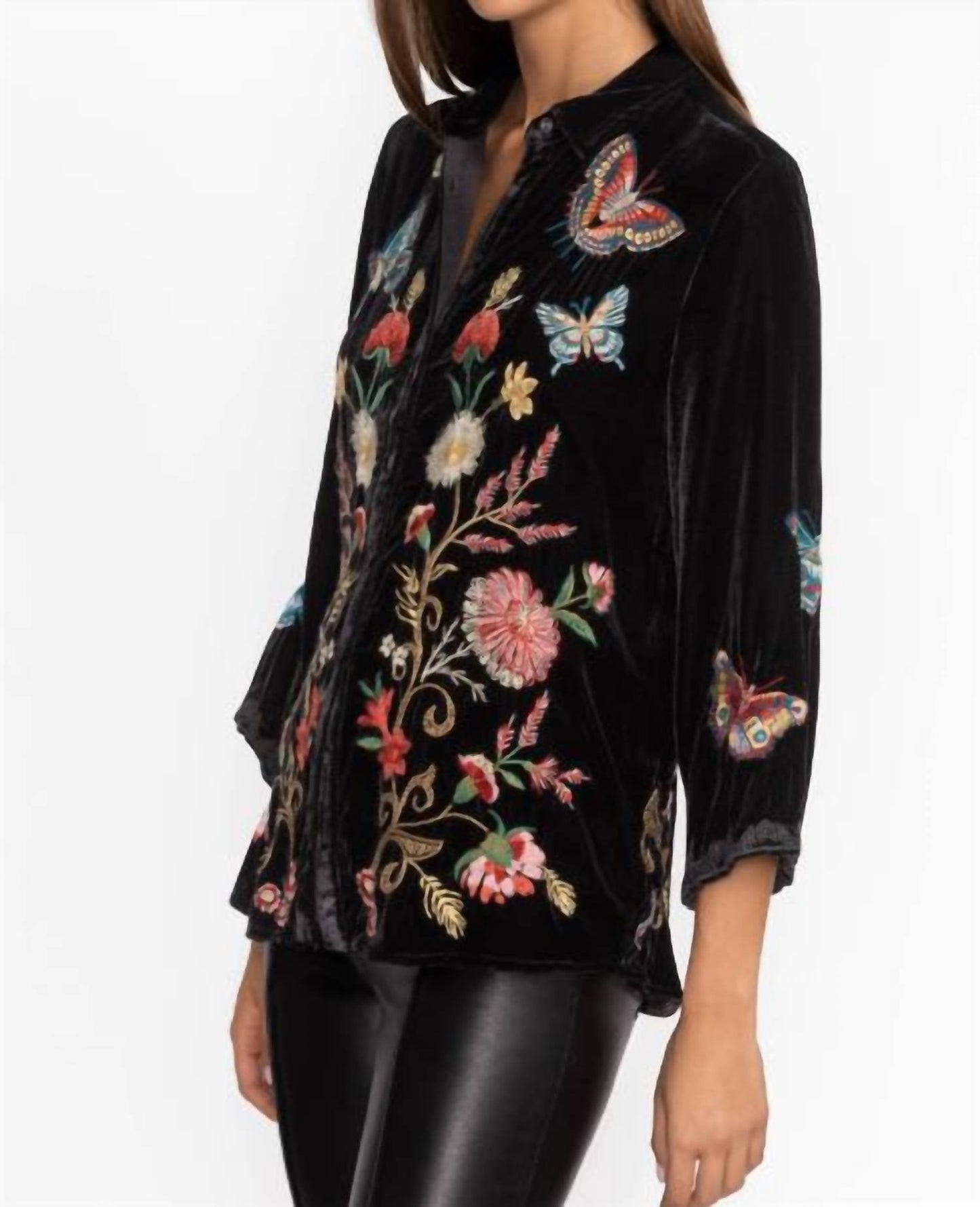 Johnny Was - Luciana Velvet Kimono Sleeve Shirt
