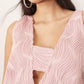Arrange - Wave Textured Sleeveless V-neck Dress