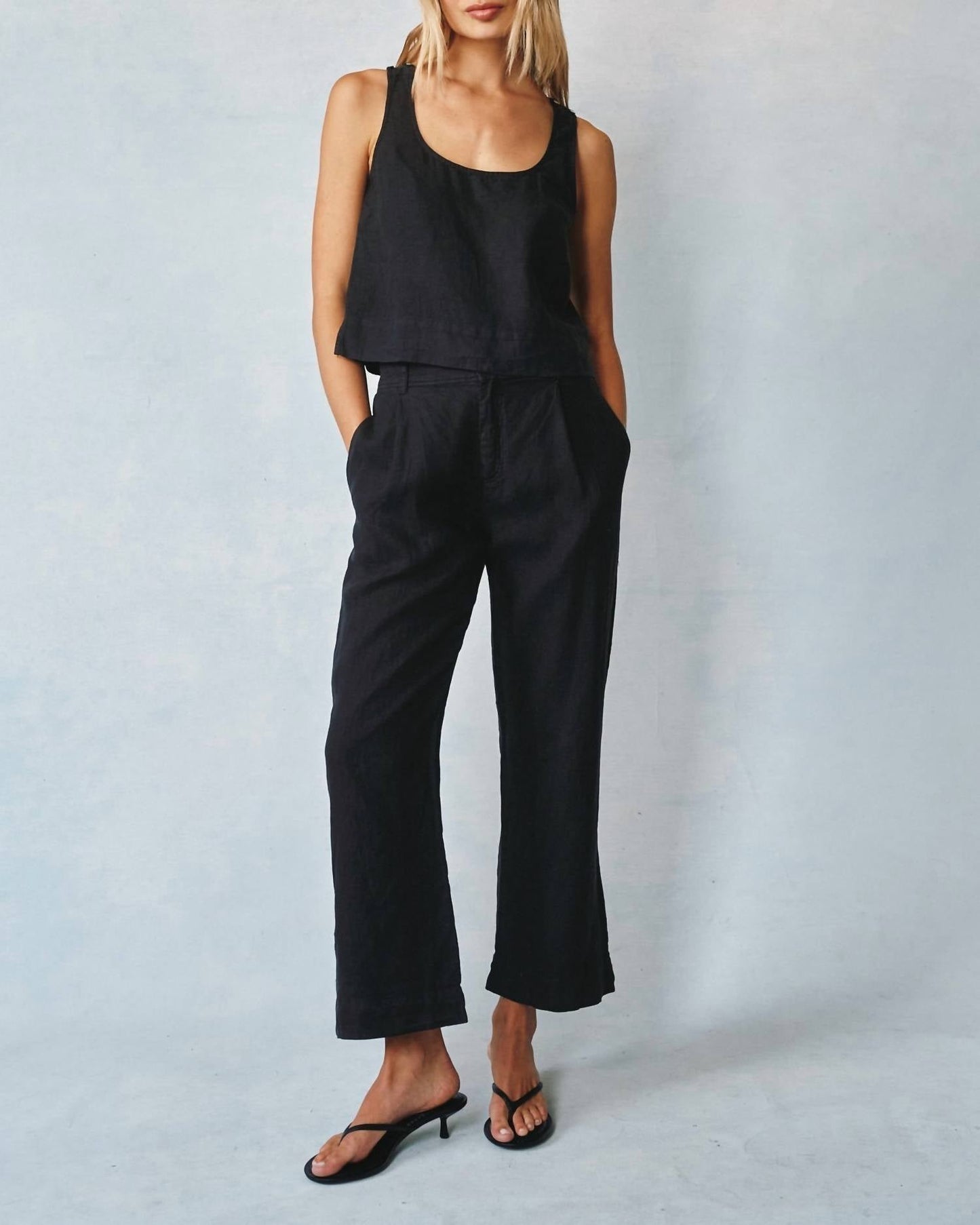 Bella Dahl - Pleated Wide Leg Ankle Pant