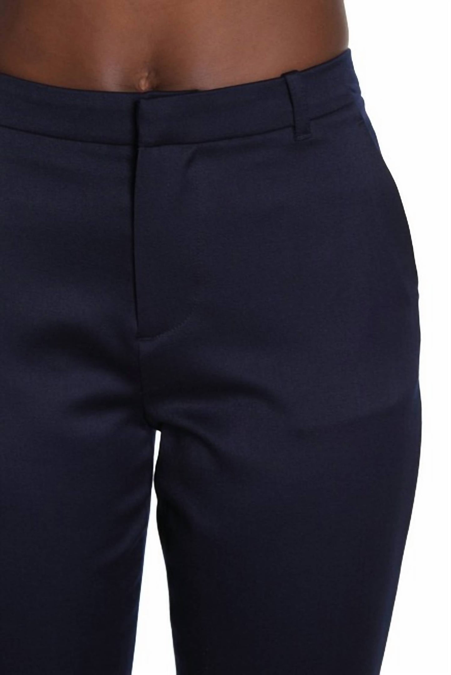 Alice + Olivia - Wool Blend Mid Rise Ankle Crop Slits Pants