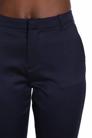 Alice + Olivia - Wool Blend Mid Rise Ankle Crop Slits Pants