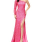 Ashleylauren - One Shoulder Sleeve Prom Dress
