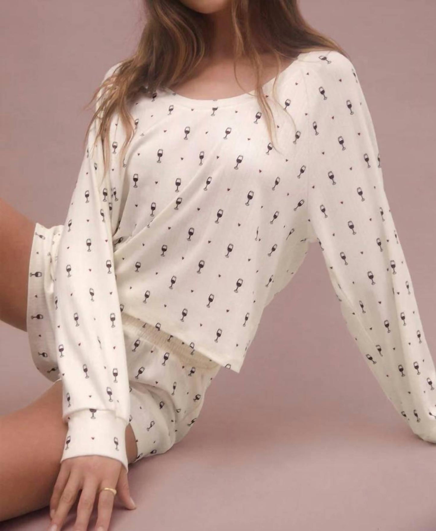 Z Supply - Cheers To Wine Long Sleeve Top