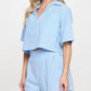 Meet Me In Santorini - Cerulean Stripe Set