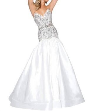 Mac Duggal - Embellished Satin Prom Dress