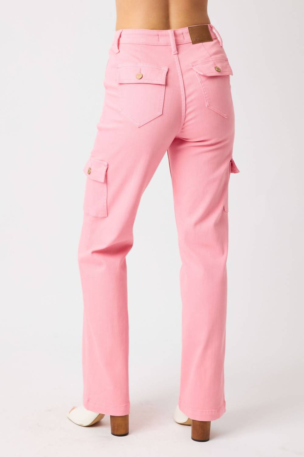Judy Blue - High Waist Garment Dyed Straight Cargo Pants