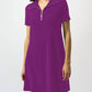 Joseph Ribkoff - Zipped Collar Mini Shift Dress