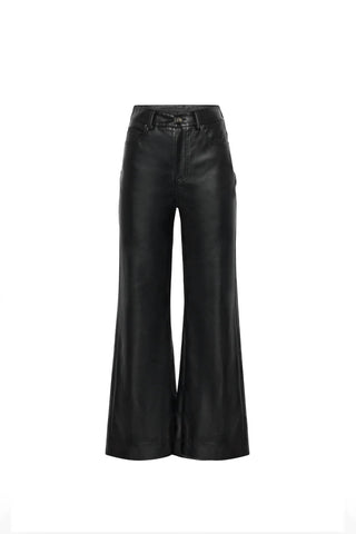 Frnch - Women's Faux Leather Bootcut Pants