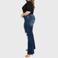 Petra153 - Hole-y Flare Jeans - Plus