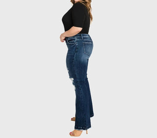 Petra153 - Hole-y Flare Jeans - Plus