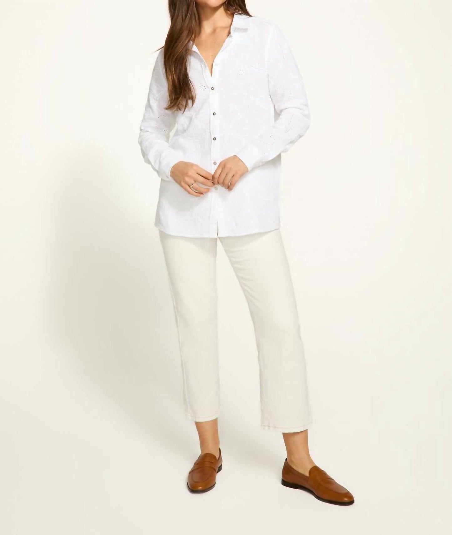 Fdj - Long Sleeve Eyelet Tunic