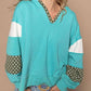 Pol - V-neck Balloon Floral Patch Hoodie