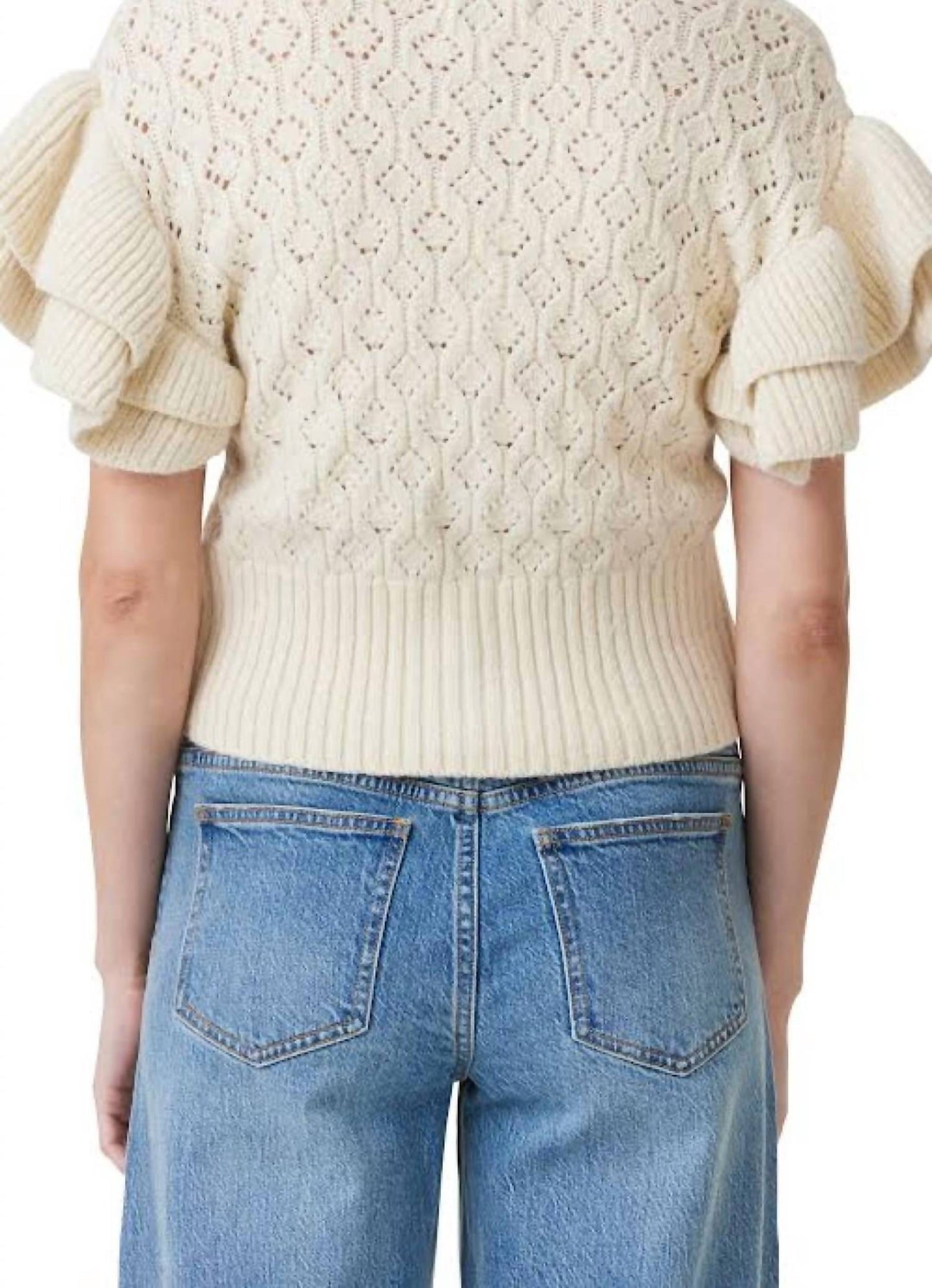 Habitual - Double Ruffle Sleeve Cardigan