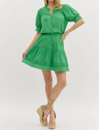 Entro - Accented Ruffled Mini Skirt