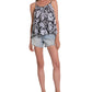 Elan - Floral Cascade V-neck Top