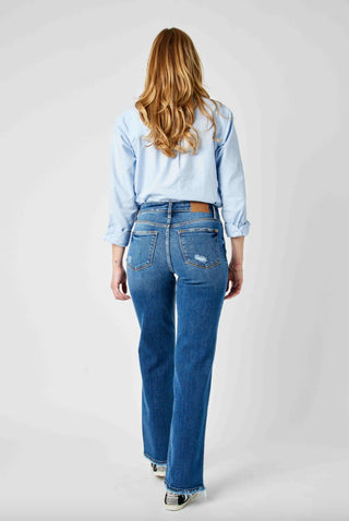 Judy Blue - Women's Destroyed Dad Jeans