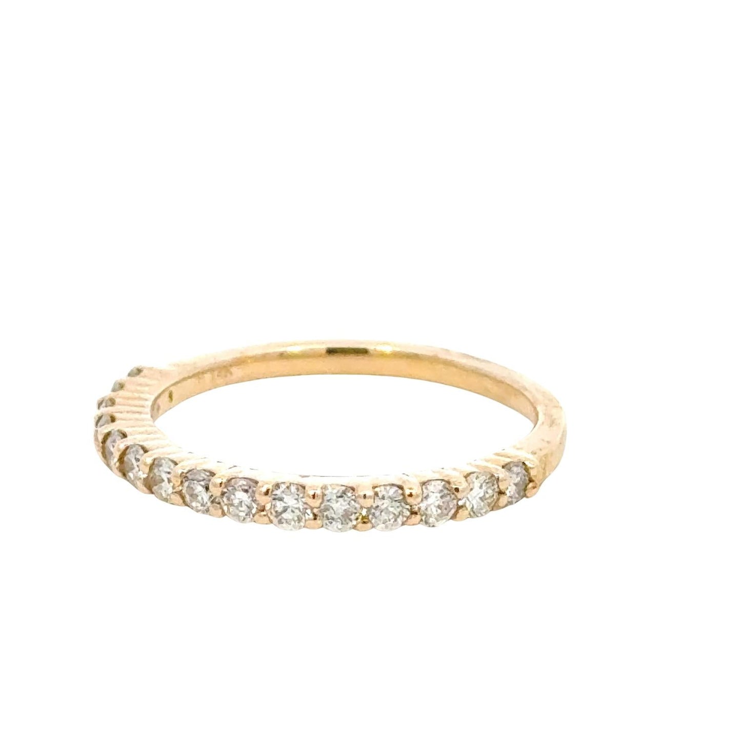 Aamiaa - 0.52 Carat Natural Diamond Half-eternity Band Ring - Size 6.5