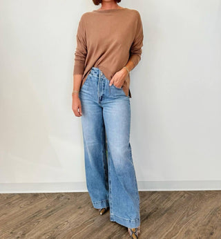 Pistola - Westin Double Button Ultra Wide Leg Jean