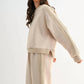 Camellia - Cable Knit Trim Oversized Lounge Set