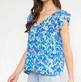 Entro - Lexie Ruffle Sleeves Top