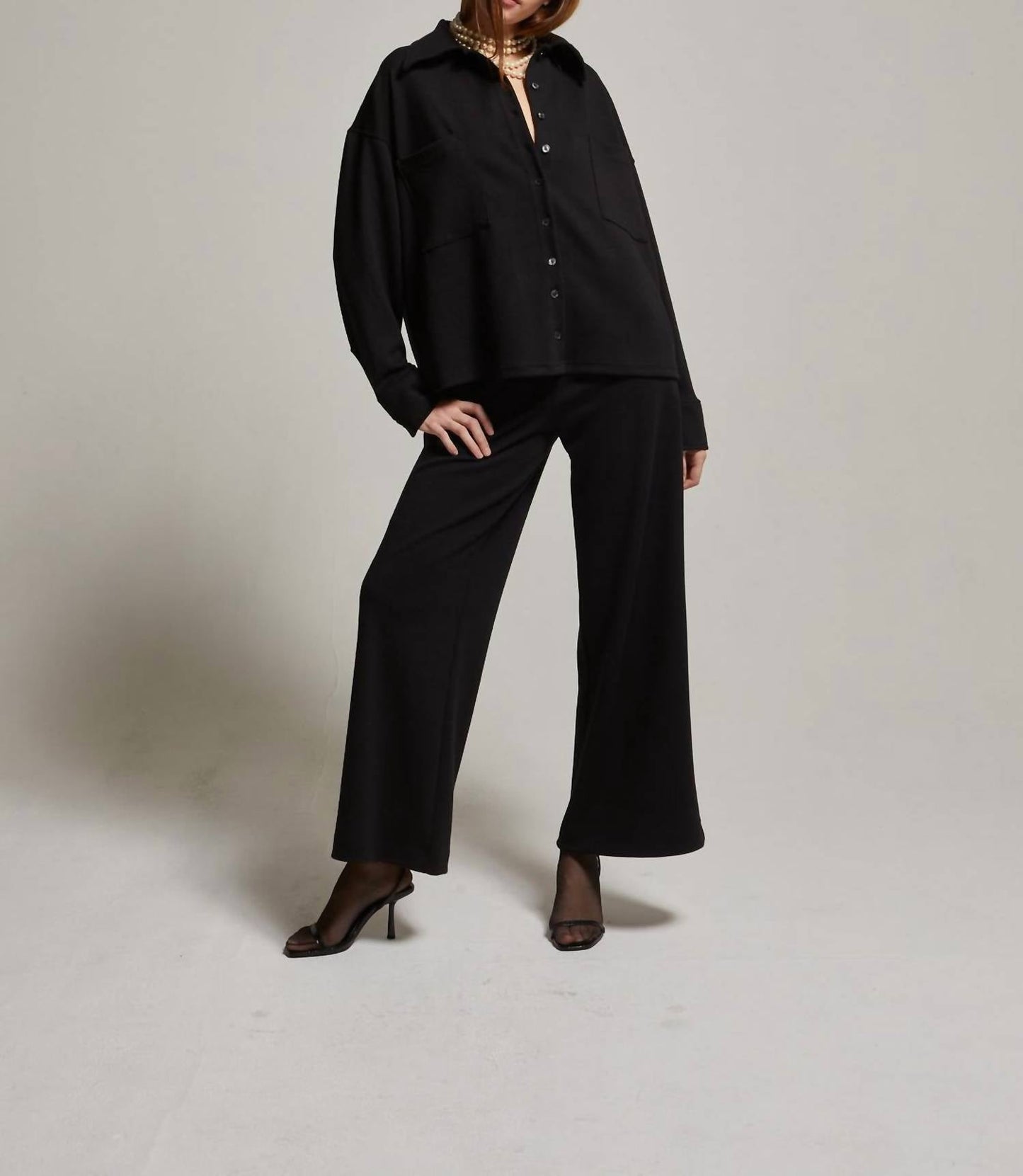 Asher - Cassie Interlock Wide Leg Pants