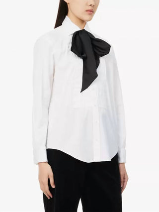 Polo Ralph Lauren - Myana Poplin Tuxedo Shirt with Bow