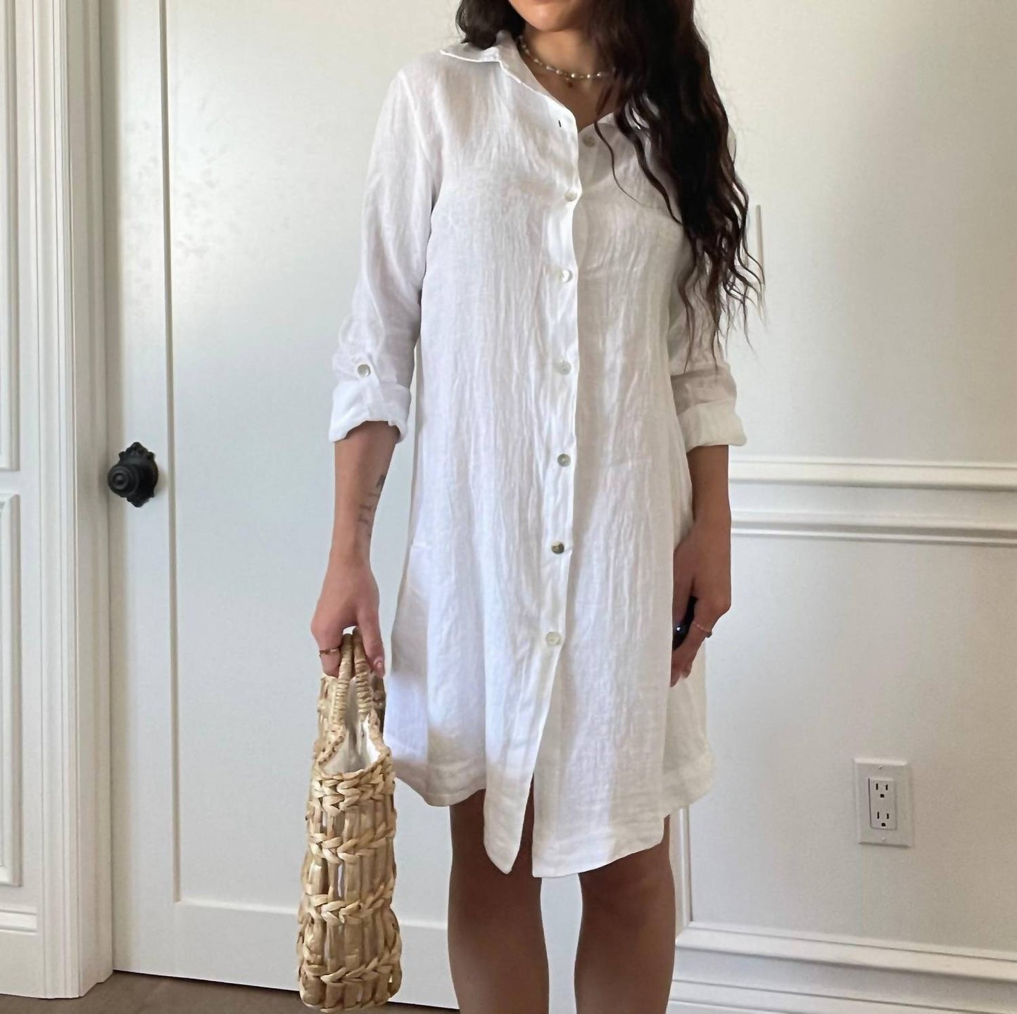 Scandal Italy - Abril Linen Beach Cover Up Tunic