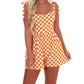 Main Strip - Undefeated Check Denim Romper