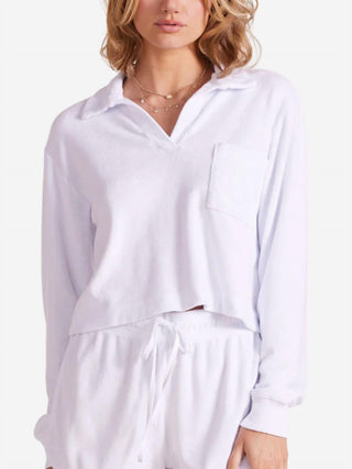 Bobi - Long Sleeve Crop Polo Tee