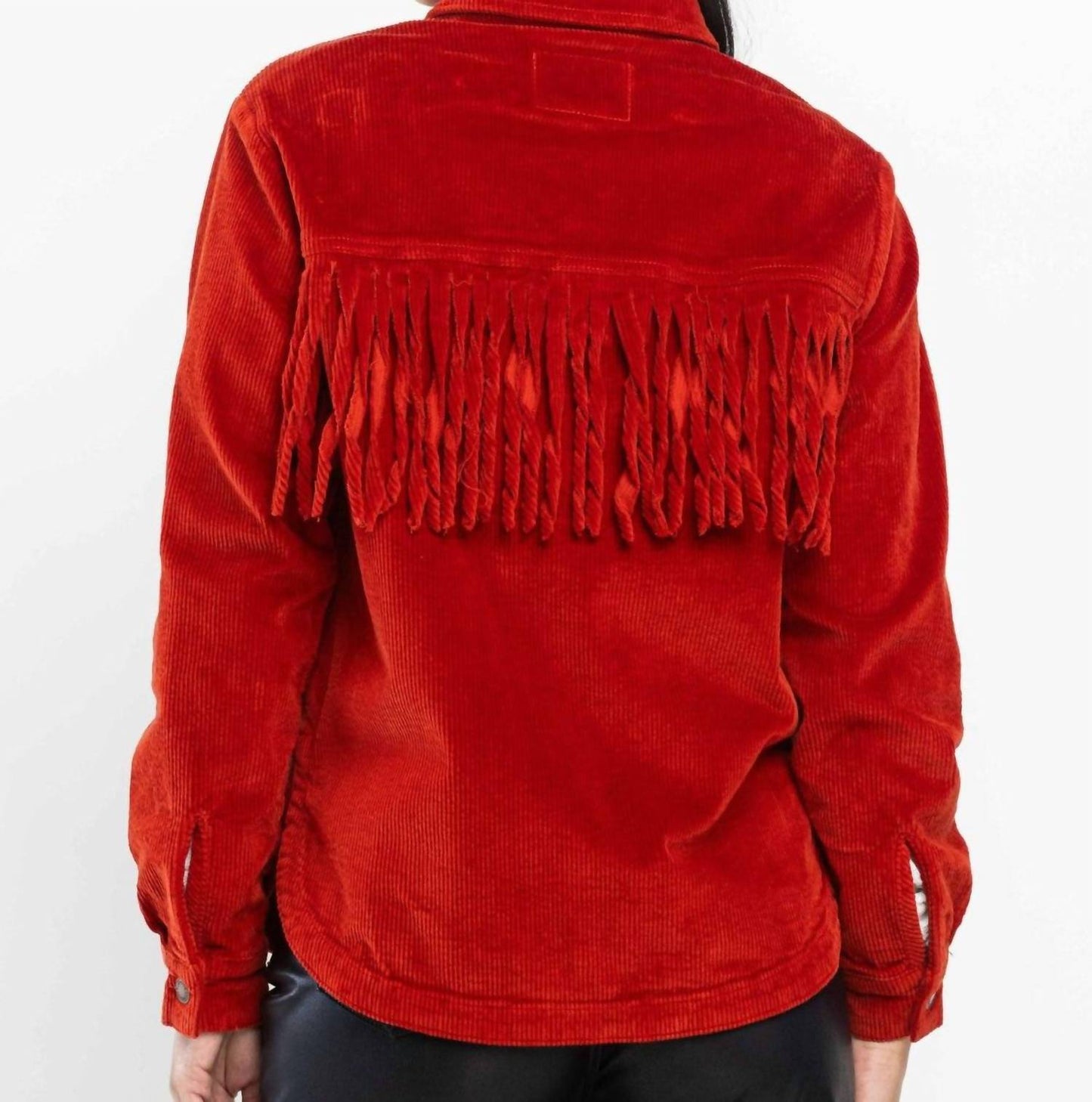 Judy Blue - Corduroy Fringed Back Jacket