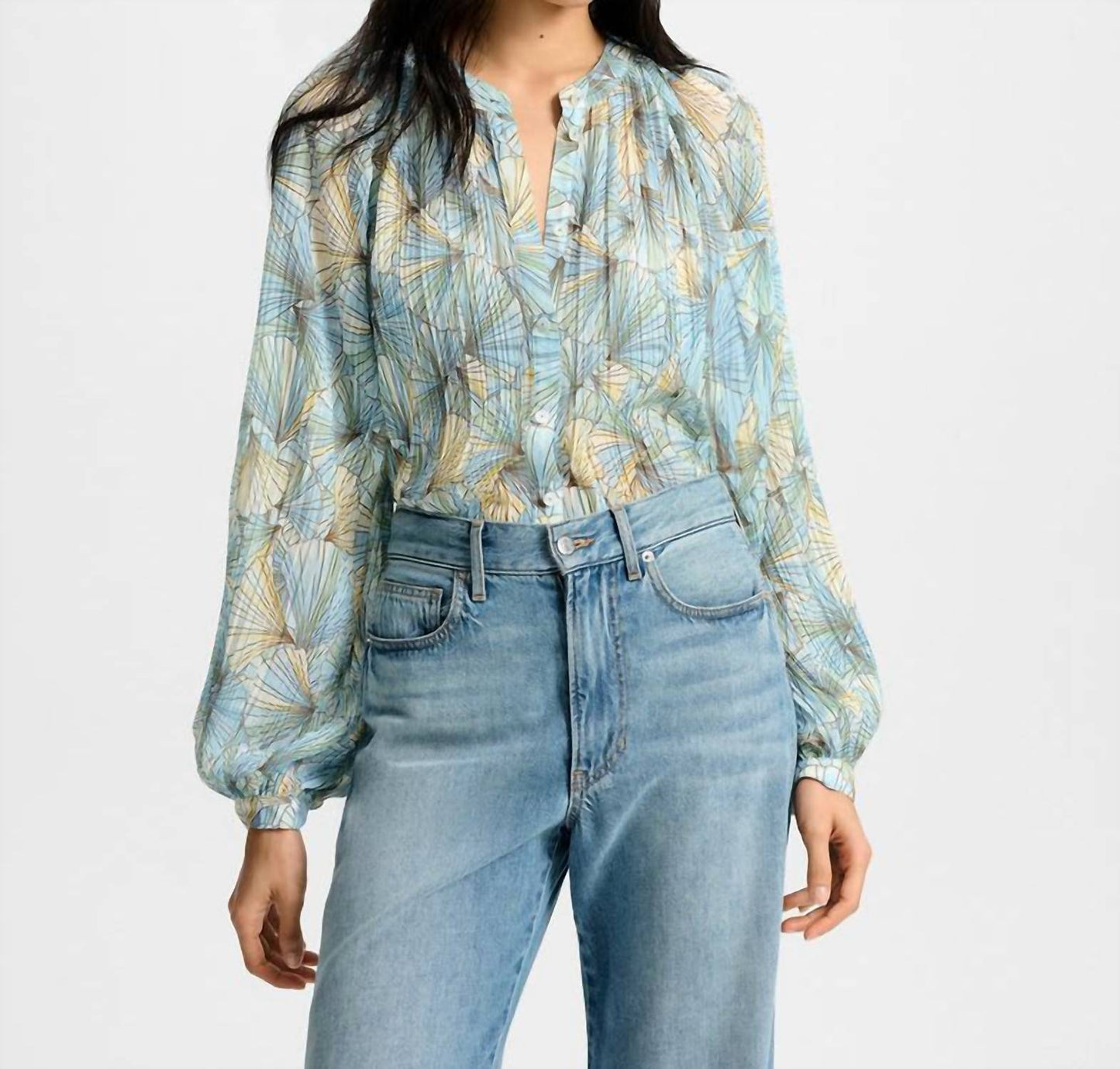 Veronica Beard - Fennel Pleated Button-down Shirt