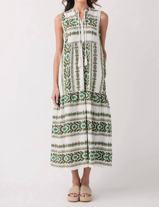 Elan - Embroidered Tiered Maxi Dress